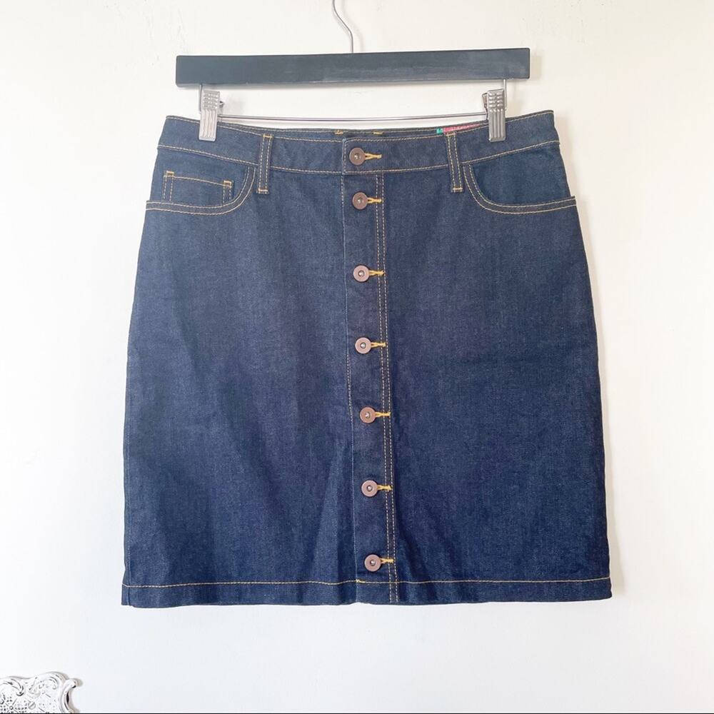 Le Mont Saint Michel Denim Jean Skirt 40 / L